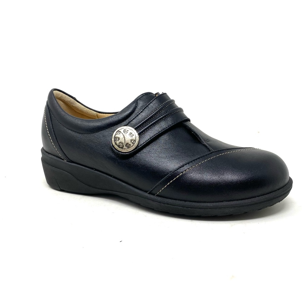 Finn Comfort Galway Women’s Black Nappa Leather Comfort Shoes | New in Box